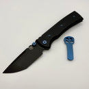 Chaves Redencion Street w/ Black Aluminum Handles & Blue Hardware w/ Black PVD 154CM Tanto - Blue Label