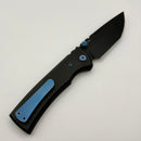 Chaves Redencion Street w/ Black Aluminum Handles & Blue Hardware w/ Black PVD 154CM Tanto - Blue Label
