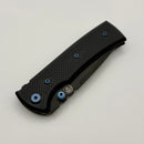 Chaves Redencion Street w/ Black Aluminum Handles & Blue Hardware w/ Black PVD 154CM Tanto - Blue Label