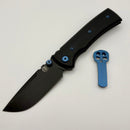 Chaves Redencion Street w/ Black Aluminum Handles & Blue Hardware w/ Black PVD 154CM Drop Point - Blue Label