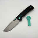 Chaves Redencion Street w/ Black Aluminum Handles & Green Hardware w/ Stonewash 154CM Drop Point - Blue Label