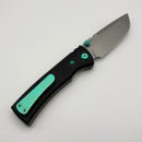 Chaves Redencion Street w/ Black Aluminum Handles & Green Hardware w/ Stonewash 154CM Drop Point - Blue Label