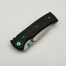 Chaves Redencion Street w/ Black Aluminum Handles & Green Hardware w/ Stonewash 154CM Drop Point - Blue Label