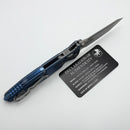 Marfione Select Microtech Socom Ram-Lok Titanium Antique Blue Slab Handles w/ Blue Accents & Tanto Apocalyptic M390MK 161RLS-10APMS1
