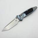 Marfione Select Microtech Socom Ram-Lok Titanium Ice Blue Textured Inlaid Handles w/ Blue Accents & Tanto Stonewash M390MK 161RL-10MS7