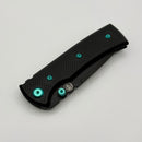 Chaves Redencion Street w/ Black Aluminum Handles & Green Hardware w/ Black PVD 154CM Drop Point - Blue Label