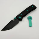 Chaves Redencion Street w/ Black Aluminum Handles & Green Hardware w/ Black PVD 154CM Tanto - Blue Label