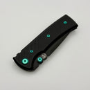 Chaves Redencion Street w/ Black Aluminum Handles & Green Hardware w/ Black PVD 154CM Tanto - Blue Label