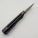 Chaves Redencion Street w/ Black Aluminum Handles & Purple Hardware w/ Stonewash 154CM Drop Point - Blue Label