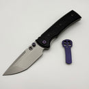 Chaves Redencion Street w/ Black Aluminum Handles & Purple Hardware w/ Stonewash 154CM Tanto - Blue Label