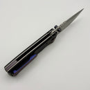 Chaves Redencion Street w/ Black Aluminum Handles & Purple Hardware w/ Stonewash 154CM Tanto - Blue Label