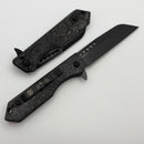 Heretic Knives M/A Jinn Flipper w/ Glow Marble Carbon Fiber Handles & DLC MagnaCut H213-6A-MGCF