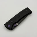 Chaves Redencion Street w/ Black Aluminum Handles & Purple Hardware w/ Black PVD 154CM Drop Point - Blue Label