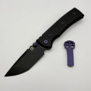 Chaves Redencion Street w/ Black Aluminum Handles & Purple Hardware w/ Black PVD 154CM Tanto - Blue Label