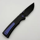 Chaves Redencion Street w/ Black Aluminum Handles & Purple Hardware w/ Black PVD 154CM Tanto - Blue Label