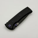 Chaves Redencion Street w/ Black Aluminum Handles & Purple Hardware w/ Black PVD 154CM Tanto - Blue Label