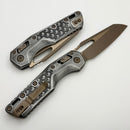 Microtech Marfione Select MSI RAM LOK Brushed Metal Claw Burst Aluminum Handles w/ Bronzed Apocalyptic M390MK 210-13APBMCWS