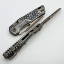 Microtech Marfione Select MSI RAM LOK Brushed Metal Claw Burst Aluminum Handles w/ Bronzed Apocalyptic M390MK 210-13APBMCWS