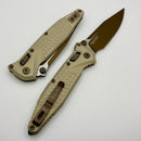 Microtech Socom Ram-Lok w/  Champagne Gold Aluminum Frag Handles & Standard M390MK 160RL-1FRCG-C19Z23