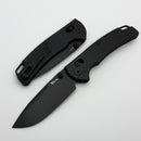 Reate Horizon-X Black Glass Fat Carbon Handle W/ Nitro-X7 PVD Drop Point Blade