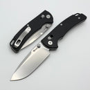 Reate Horizon-X Black Glass Fat Carbon Handle W/ Nitro-X7 Stonewash Drop Point Blade