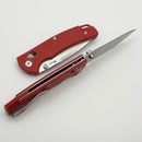 Reate Horizon-X Red Glass Fat Carbon Handle W/ Nitro-X7 Stonewash Drop Point Blade