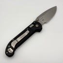Factory Blem Microtech Knives LUDT Ram-Lok w/ Black Frag Handle & Stonewash Drop Point 1135RL-10FR
