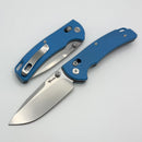 Reate Horizon-X Blue Glass Fat Carbon Handle W/ Nitro-X7 Stonewash Drop Point Blade