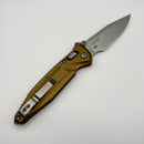 Factory Blem Microtech Socom Delta Ram-Lok w/ Tan Aluminum Handles & Stonewash M390MK 159RL-10TA