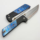 North Mountain Blade Chop2 w/ Zirconium Titanium Damascus Handles & SLD-Magic Copper Inlaid