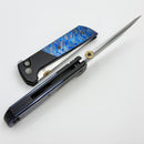 North Mountain Blade Chop2 w/ Zirconium Titanium Damascus Handles & SLD-Magic Copper Inlaid