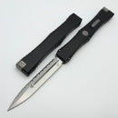 Microtech Marfione Select Nemesis IV Black Handle w/ Full Serrated Stonewash D/E M390MK 1152-12MS1