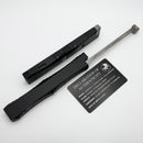 Microtech Marfione Select Nemesis IV Black Handle w/ Full Serrated Stonewash D/E M390MK 1152-12MS1