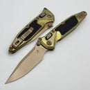 Microtech Socom Ram-Lok w/ Antique Gold Textured Inlaid Titanium Handles & Bronze S/E M390MK 160RL-13MS2