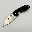 Spyderco Efficient Black G-10 Handles w/ Plain Edge 8Cr13MoV C216GP