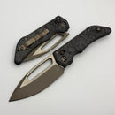 Heretic Koschei Bronzed Handles Marble Carbon FIber Inserts w/ Bronze M390 H061-7A-MCF