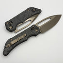 Heretic Koschei Bronzed Handles Marble Carbon FIber Inserts w/ Bronze M390 H061-7A-MCF