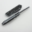 Heretic Knives Auto Jinn w/ GITD Carbon Fiber Handles Black & White CEL Shade MagnaCut H113-CS-BW-CF