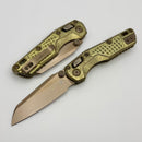 Microtech Marfione Select MSI RAM LOK Mini Frag Antique Gold w/ Bronze Accent & Plain Edge Bronze M390MK 210M-13FRMS4