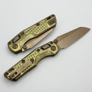 Microtech Marfione Select MSI RAM LOK Mini Frag Antique Gold w/ Bronze Accent & Plain Edge Bronze M390MK 210M-13FRMS4
