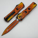 Microtech Knives Combat Troodon Gen III Orange Comic Strip D/E Signature Series 1142-1ORCOMICS