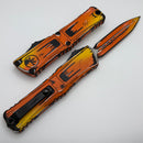 Microtech Knives Combat Troodon Gen III Orange Comic Strip D/E Signature Series 1142-1ORCOMICS