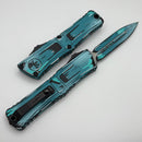 Microtech Knives Combat Troodon Gen III Turquoise Comic Strip D/E Signature Series 1142-1TQCOMICS