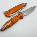Microtech Socom Ram-Lok w/ Orange Aluminum Frag Handles & T/E Stonewash M390MK 161RL-10FROR
