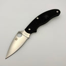 Spyderco UK Penknife Black FRN & Plain Edge Leaf CTS-BD1N Slip Joint Non Locking C94PBK