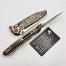 Marfione Select Microtech Socom Ram-Lok Titanium Frag Flamed Handles w/ Bronze Accents & Stonewash M390MK 160RL-10FRMS8