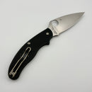 Spyderco UK Penknife Black FRN & Plain Edge Leaf CTS-BD1N Slip Joint Non Locking C94PBK