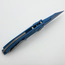 Pre-Owned Microtech Borka Stitch Auto Cerakote Blue Signature Series 169-1BL-X1Z15