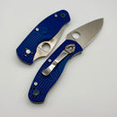 Discontinued Spyderco Persistence Lightweight Blue FRN & Plain Edge S35VN C136PBL