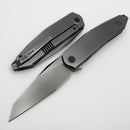We Knife Tally Polished Gray Titanium Handle w/ Polished Gray M390 WE23090-3